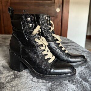 Marc Fisher chunky lace up boots